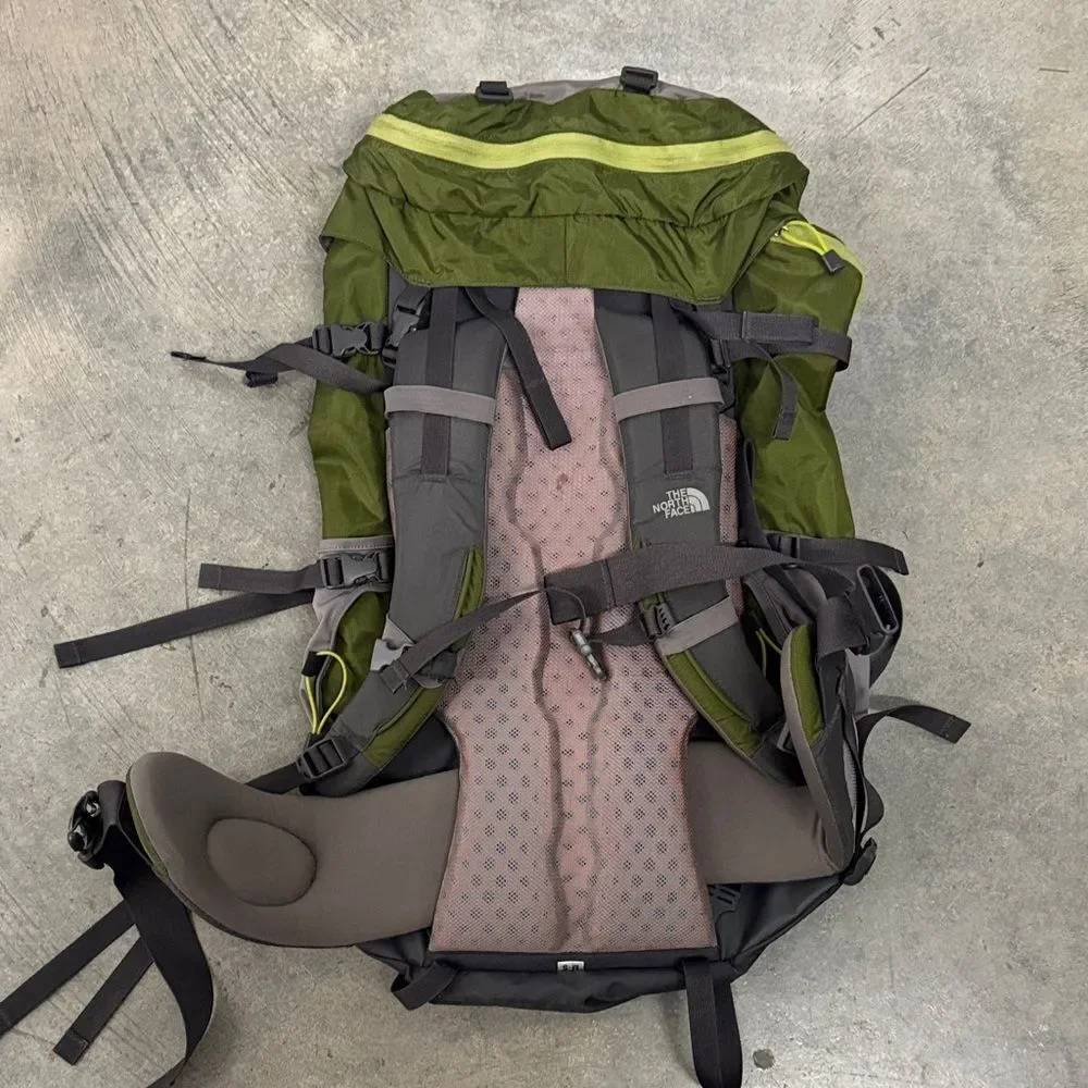 The North Face Olive & Gray Technical crest one 75 Hiking Backpack